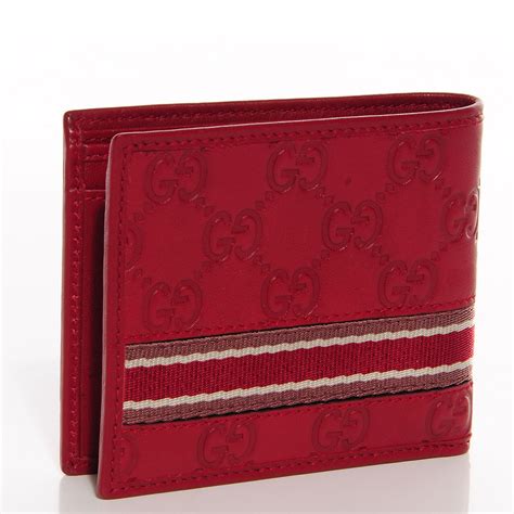 gucci bi-fold wallet red|vintage men gucci bifold wallet.